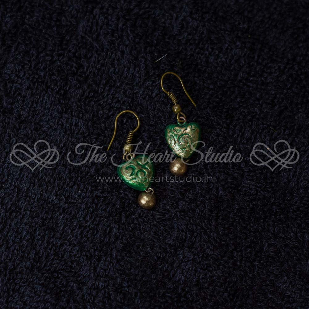 Lesa Michele Green Velvet Alloy Ball Hoop Earrings - Walmart.com